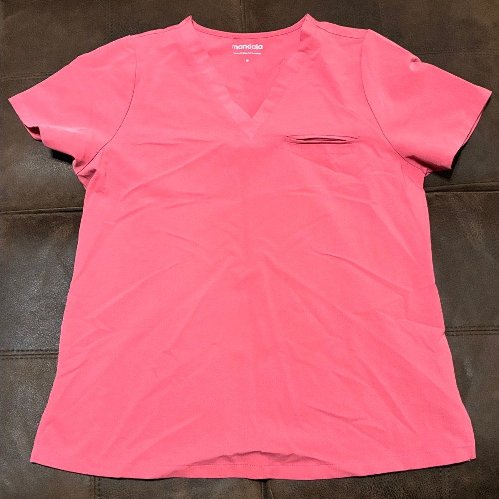 Mandala Women's Pink V-Neck Top